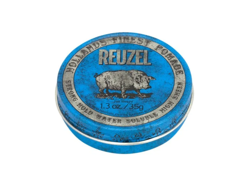 Silná a lesklá pomáda na vlasy REUZEL Blue strong hold high sheen pomade 35 g Expresní Doručení