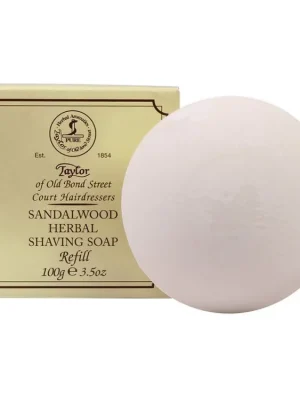 Autentický Mýdlo na holení TAYLOR OF OLD BOND STREET Sandalwood herbal shaving soap 100 g