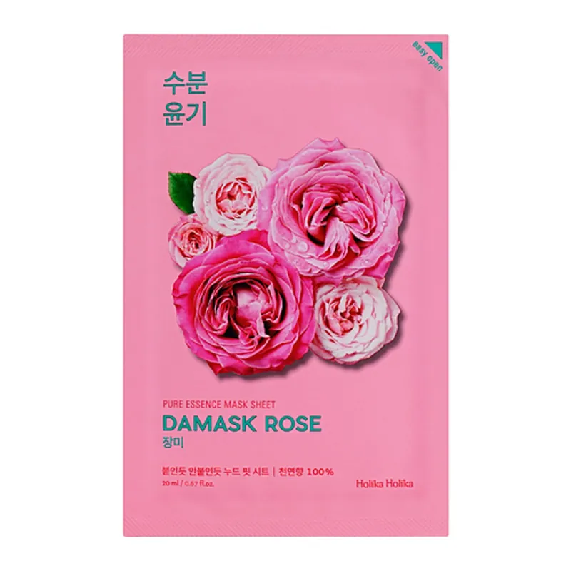 HOLIKA HOLIKA Plátýnková maska Pure Essence Mask Sheet - Damask Rose Expresní Doručení