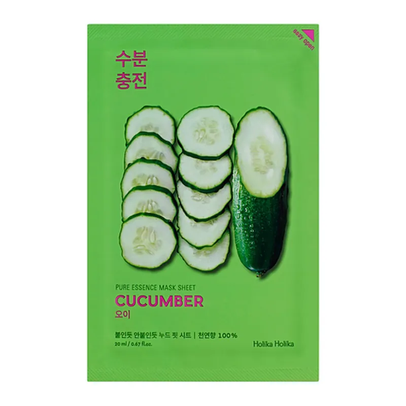 Dokud Zásoby Vydrží HOLIKA HOLIKA Plátýnková maska Pure Essence Mask Sheet - Cucumber