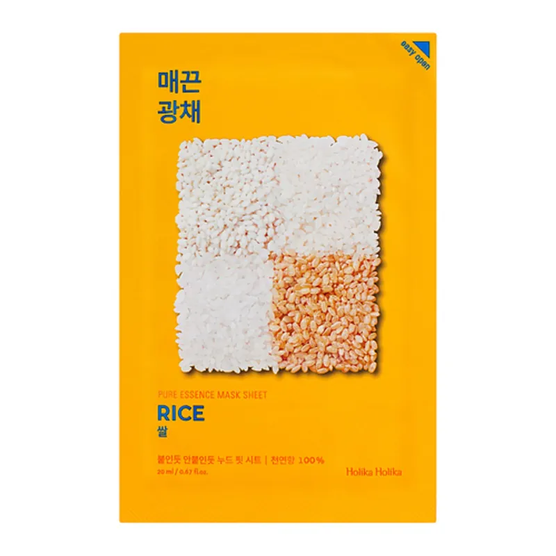 HOLIKA HOLIKA Plátýnková maska Pure Essence Mask Sheet - Rice Omezená Nabídka