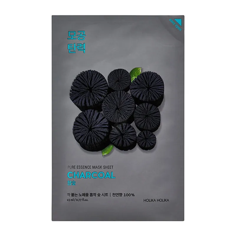 HOLIKA HOLIKA Plátýnková maska Pure Essence Mask Sheet - Charcoal Nejprodávanější