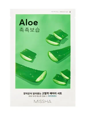 MISSHA Plátýnková maska - Airy Fit Sheet Mask - Aloe Ověřený