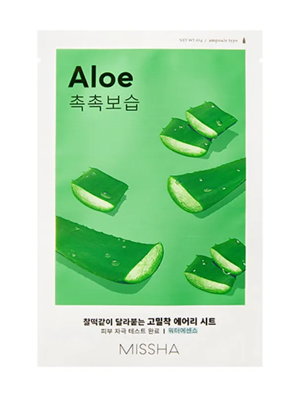MISSHA Plátýnková maska - Airy Fit Sheet Mask - Aloe Ověřený