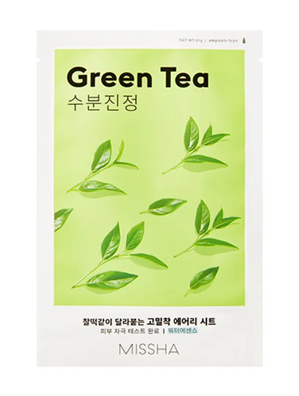 MISSHA Plátýnková maska - Airy Fit Sheet Mask - Green Tea Super Cena