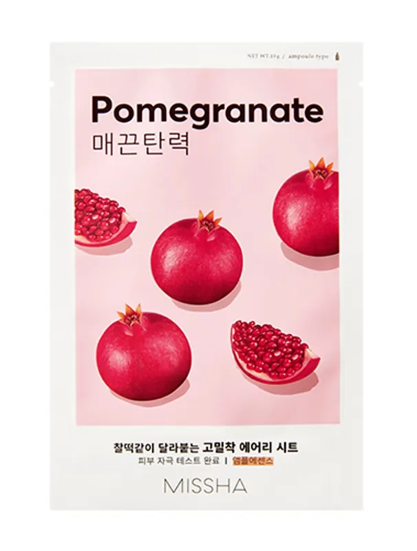 MISSHA Plátýnková maska - Airy Fit Sheet Mask - Pomegranate Sezónní Sleva