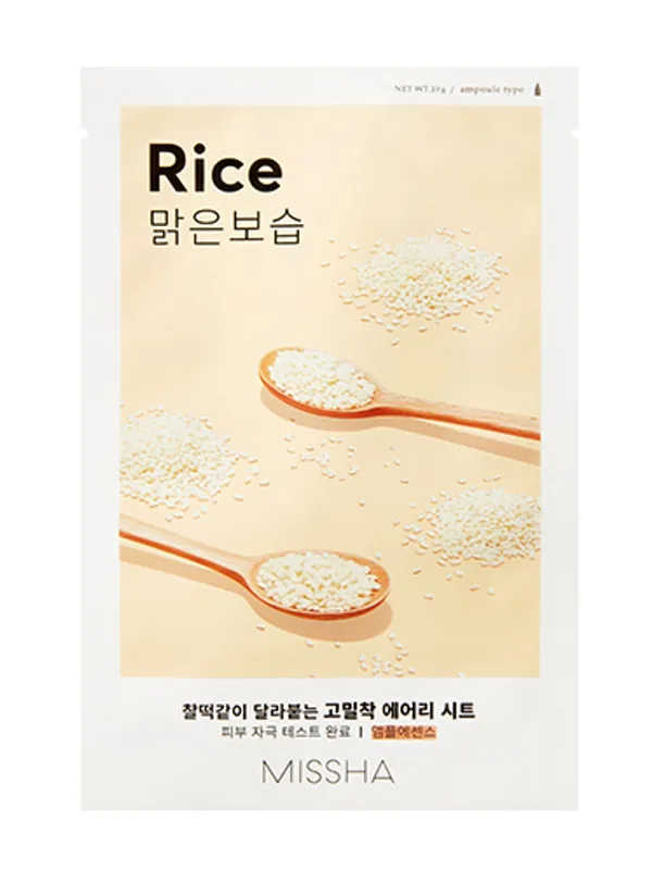 MISSHA Plátýnková maska - Airy Fit Sheet Mask - Rice Expresní Doručení