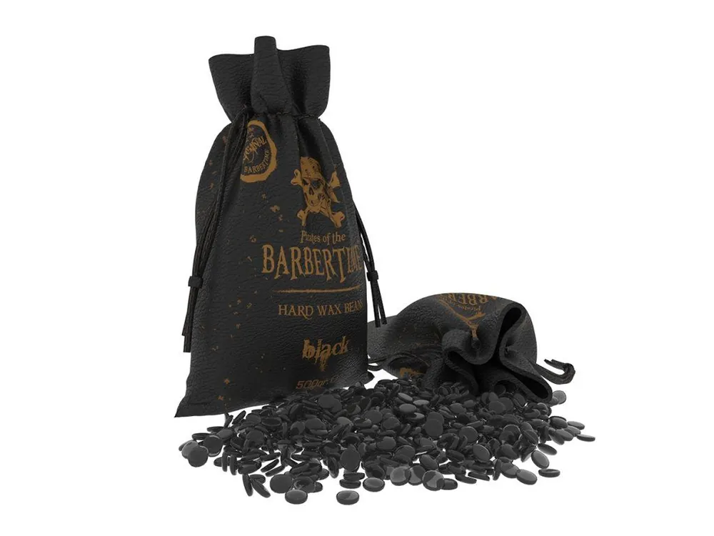 Depilační vosková zrnka BARBERTIME Hard wax beans Black 500 g Víkendová Akce