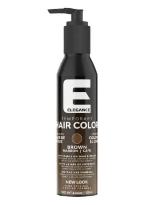 Dočasná barva na vousy a vlasy ELEGANCE Temporary hair color - hnědá 120 ml Autentický