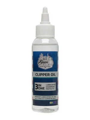 Olej na stříhací strojky THE SHAVE FACTORY Clippercare oil 150 ml Víkendová Akce