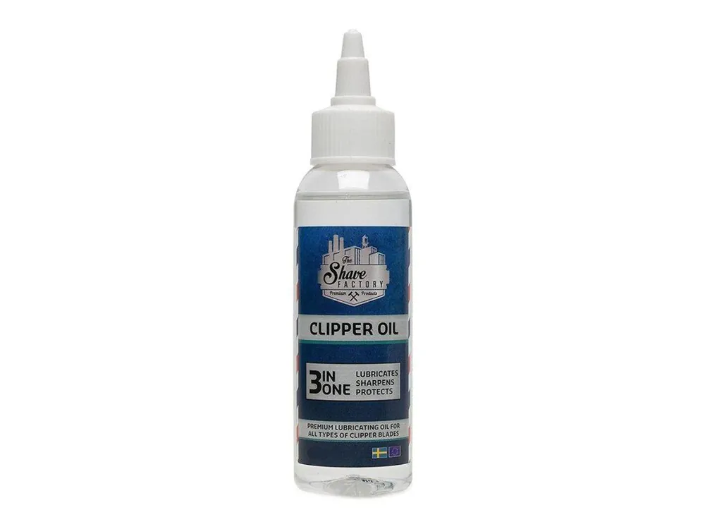 Olej na stříhací strojky THE SHAVE FACTORY Clippercare oil 150 ml Víkendová Akce