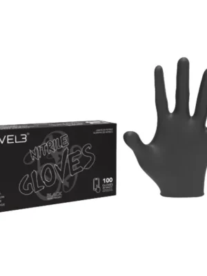 Přímo Od Výrobce Černé profesionální nitrilové rukavice L3VEL3 Nitrile gloves XL - Black 100ks