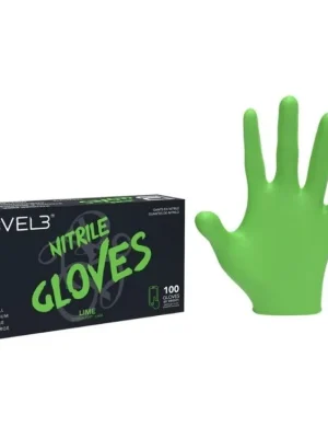 Zelené profesionální nitrilové rukavice L3VEL3 Nitrile gloves L - Lime 100ks Bezpečná Platba
