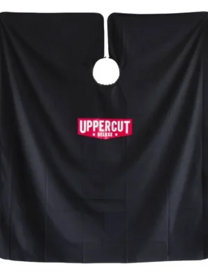 Značkový Černá pláštěnka UPPERCUT Deluxe Barber cape - Black