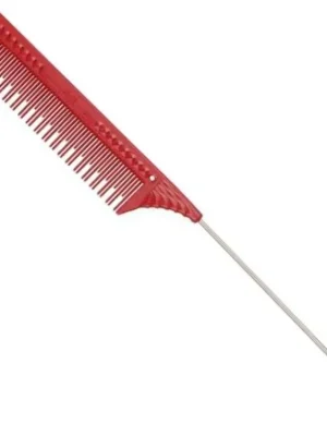Finální Výprodej Profesionální tupírovací hřeben s kovovou špičkou JRL Teasing comb J103 - červený