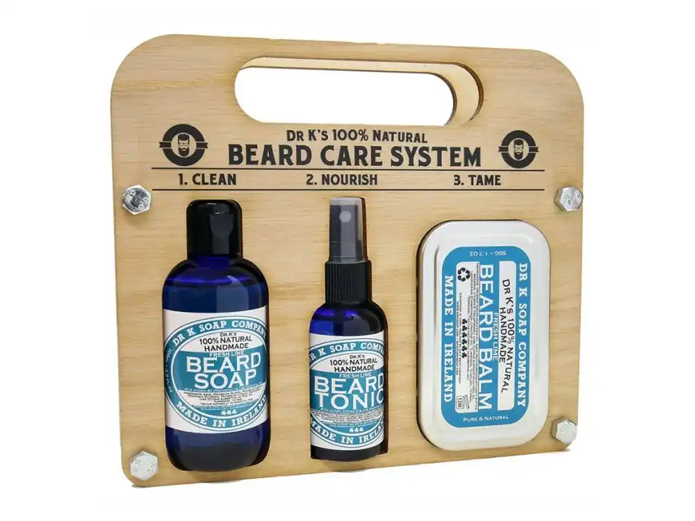 Sada pro péči o vousy DR K SOAP COMPANY Beard care system Fresh lime Cenově Výhodný