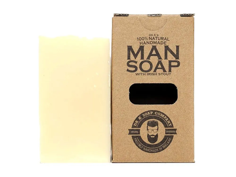 Poslední Šance Tuhé mýdlo s pačuli, cedrovým dřevem a pomerančem DR K SOAP COMPANY Man soap Irish Stout XL 225 g