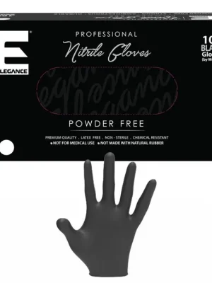 Černé profesionální nitrilové rukavice ELEGANCE Nitrile gloves S - Black 100ks Oblíbený