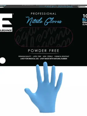 Modré profesionální nitrilové rukavice ELEGANCE Nitrile gloves M - Blue 100ks Autentický