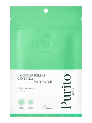 PURITO Voděodolné náplasti na akné Wonder Releaf Centella Spot Patch (51 náplastí) Značkový