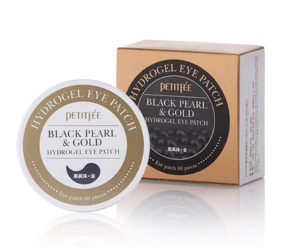 PETITFÉE Hydrogelové masky pod oči Black Pearl and Gold Hydrogel Eye Patch (60 ks) Tovární Cena