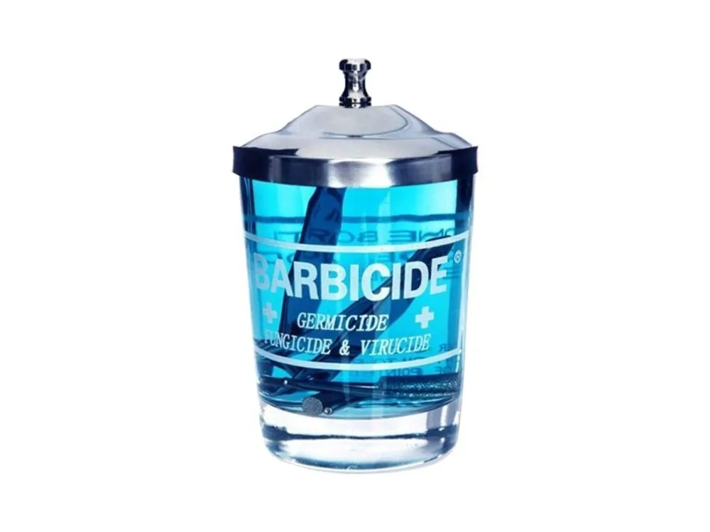 Doprava Zdarma Malá skleněná nádoba na dezinfekci BARBICIDE Glass manicure table jar 120 ml