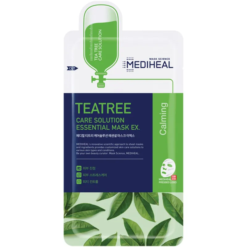 MEDIHEAL Plátýnková maska Tea Tree Healing Solution Essential Mask Ex Omezená Nabídka