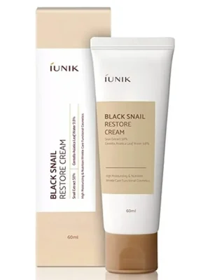 Nejprodávanější iUNIK Pleťový krém Black Snail Restore Cream (60 ml)