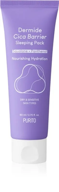 PURITO Noční pleťová maska Dermide Cica Barrier Sleeping Pack (80 ml) Nejlepší Volba