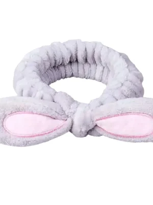 Must-Have Kosmetická čelenka Fluffy Hair Band - Šedá
