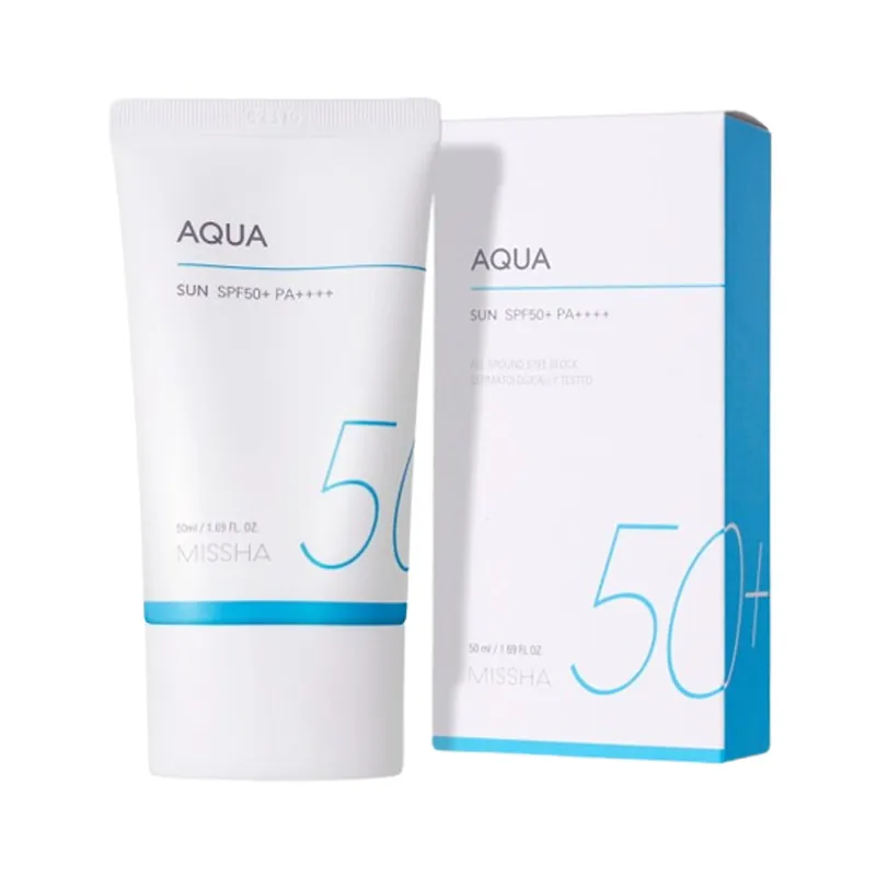 MISSHA Opalovací krém All Around Safe Block Aqua Sun SPF50+ PA++++ (50 ml) Novinka