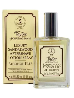 Originální Voda po holení pro citlivou pokožku TAYLOR OF OLD BOND STREET Sandalwood aftershave lotion spray 30 ml