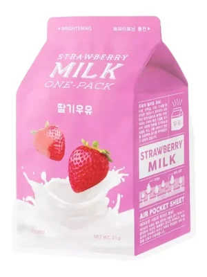 Cenově Výhodný A'PIEU Plátýnková maska Strawberry Milk One-Pack