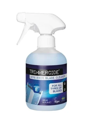 Aktuální Hygienický sprej na hlavice střihacích a konturovacích strojků TRIMMERCIDE Hygienic blade cleaner 300 ml