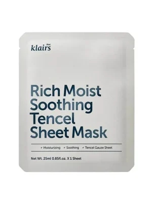 KLAIRS Plátýnková maska Rich Moist Soothing Tencel Sheet Mask Hit Sezóny