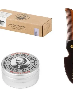 Ihned K Objednání Dárková sada vosku a skládacího hřebínku na knír CAPTAIN FAWCETT Private stock