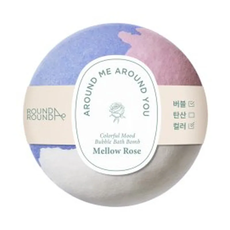 ROUND A’ROUND Koupelová bomba Colorful Mood Bubble Bath Bomb - Mellow Rose Nejlepší Cena