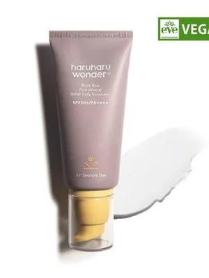 Akce HARUHARU WONDER Opalovací krém Black Rice Pure Mineral Relief Daily Sunscreen SPF50+ PA++++ (50 ml)