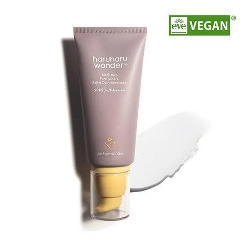 Akce HARUHARU WONDER Opalovací krém Black Rice Pure Mineral Relief Daily Sunscreen SPF50+ PA++++ (50 ml)