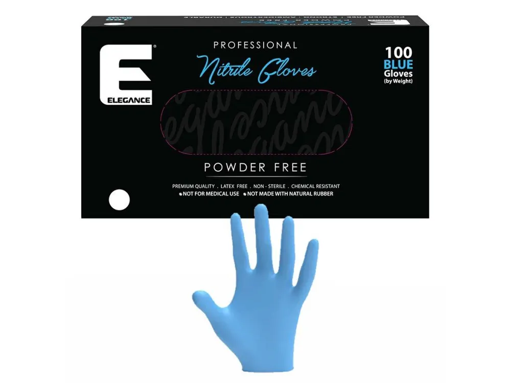 Modré profesionální nitrilové rukavice ELEGANCE Nitrile gloves L - Blue 100ks Horká Nabídka
