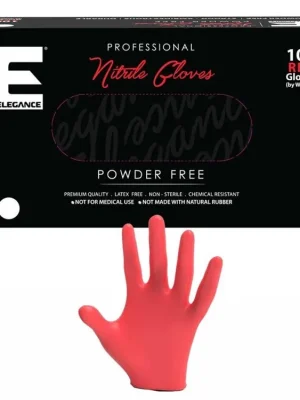 Časově Omezené Červené profesionální nitrilové rukavice ELEGANCE Nitrile gloves XL - Red 100ks