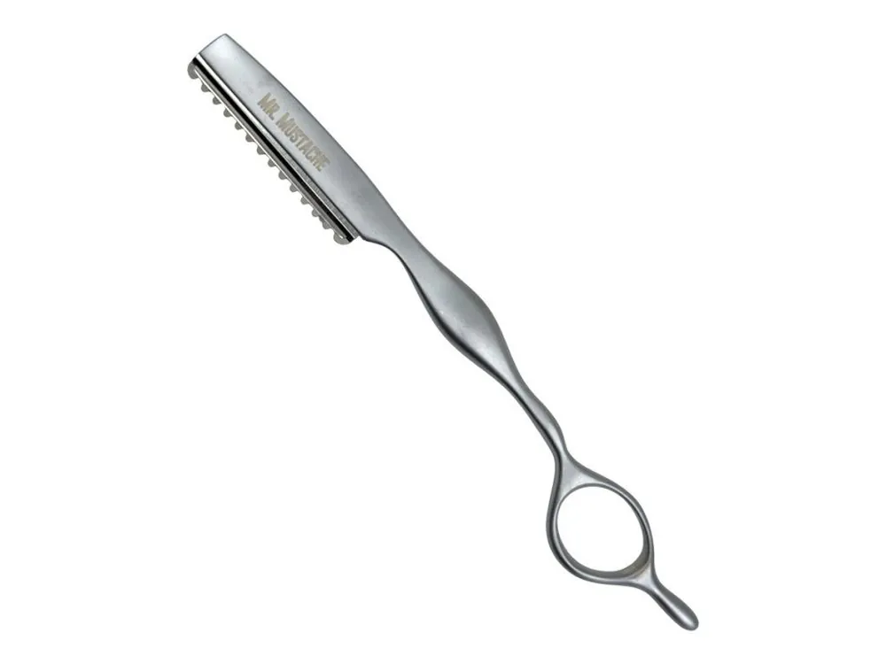Efilační břitva na seřezávání vlasů MR. MUSTACHE Styling razor Silver Výhodná Nabídka