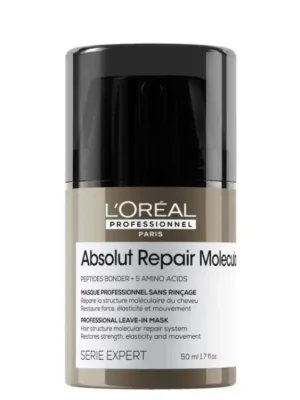 Finální Výprodej LOREAL Absolut Repair Molecular Leave-In Mask 50ml - bezoplach maska pro velmi poškozené vlasy