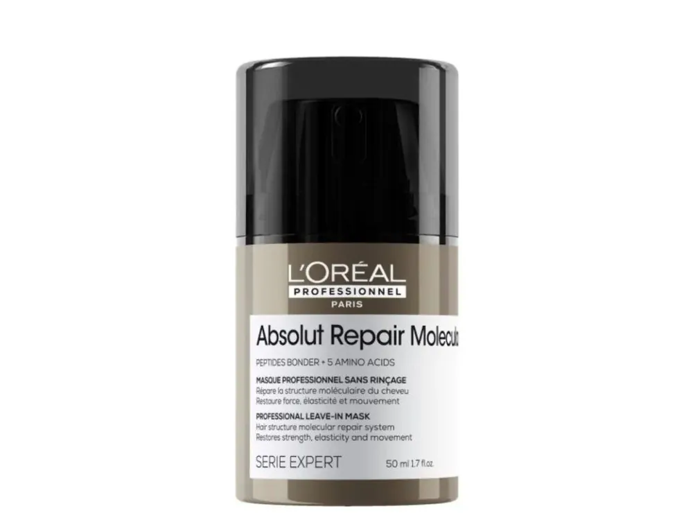 Finální Výprodej LOREAL Absolut Repair Molecular Leave-In Mask 50ml - bezoplach maska pro velmi poškozené vlasy