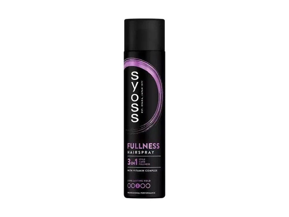 SYOSS Professional FULLNESS Hairspray 3in1 300ml - silně tužící lak pro objem vlasů Levný