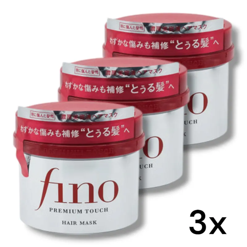 SHISEIDO FINO 3x Prémiová maska na vlasy Premium Touch Hair Mask (3 x 230 g) Cenově Výhodný