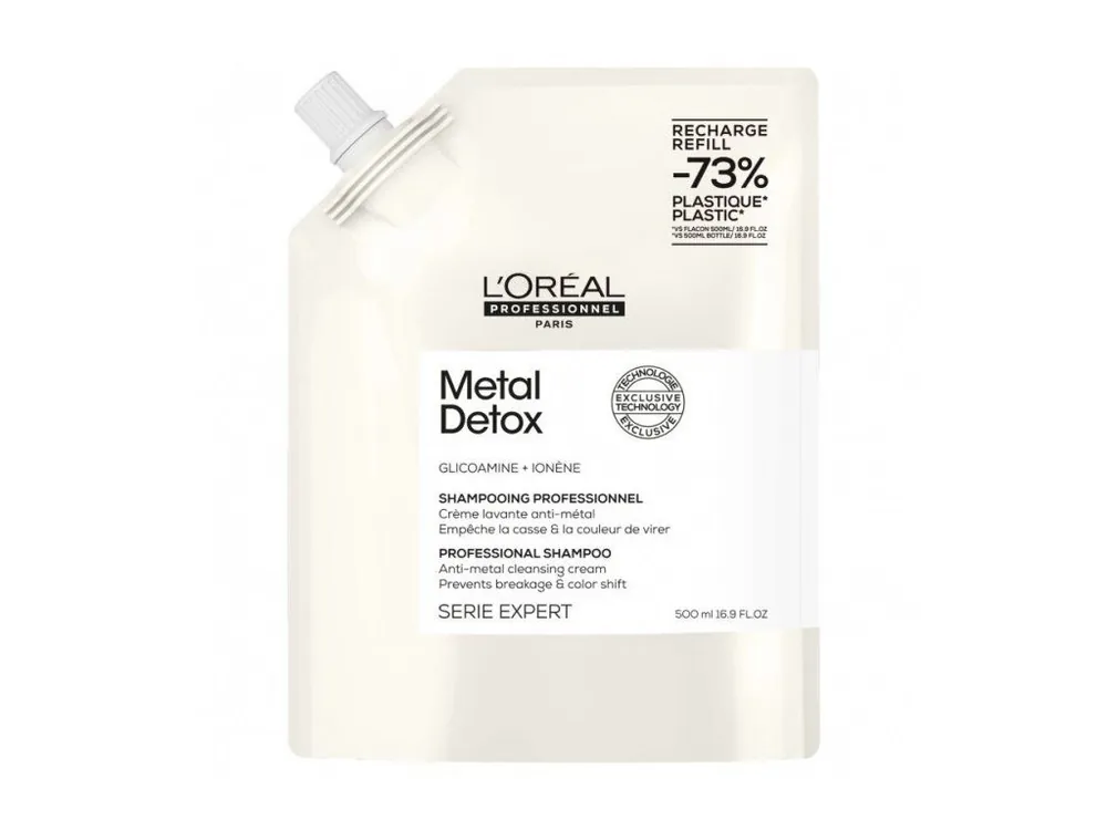 Novinka LOREAL Serie Expert Metal Detox Shampoo Refill 500ml - hloubkově čistící šampon - náhradní náplň