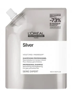 Nejprodávanější LOREAL Professionnel Silver Shampoo Refill 500ml - šampon pro bílé a melírované vlasy - náhradní náplň