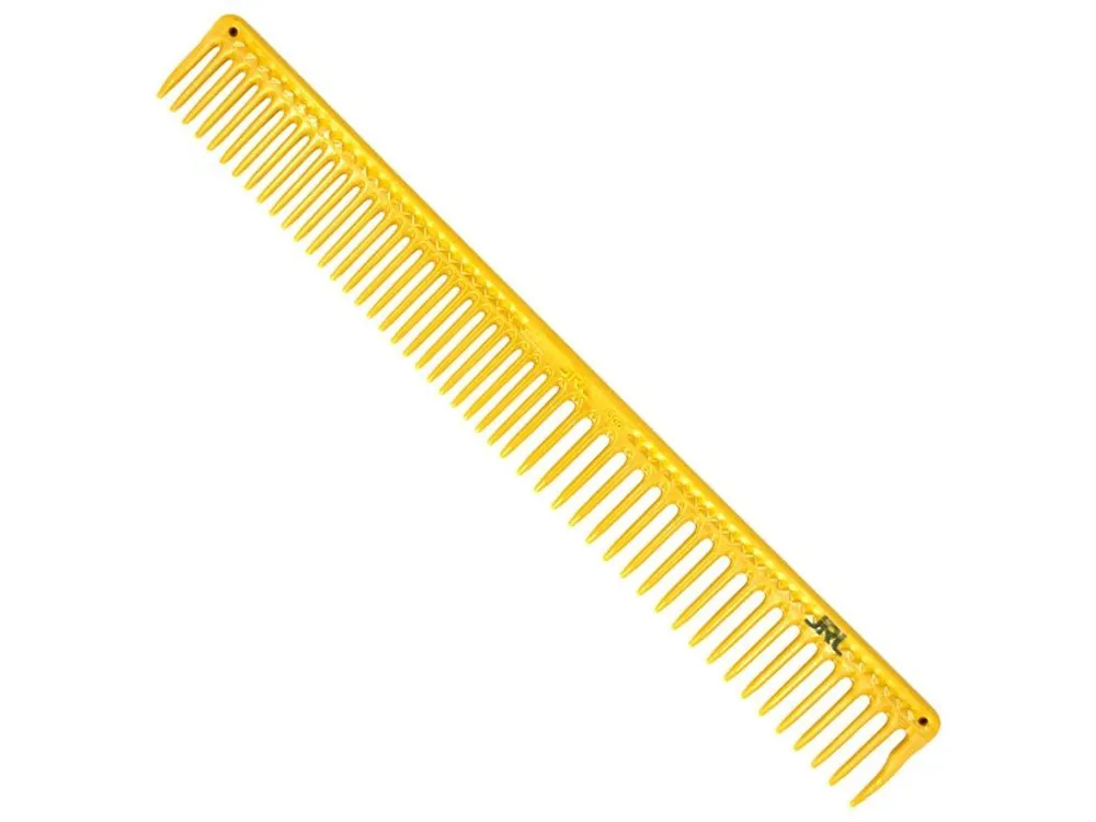Kadeřnický hřeben JRL Long round tooth cutting comb J306 - žlutý Zlevněný
