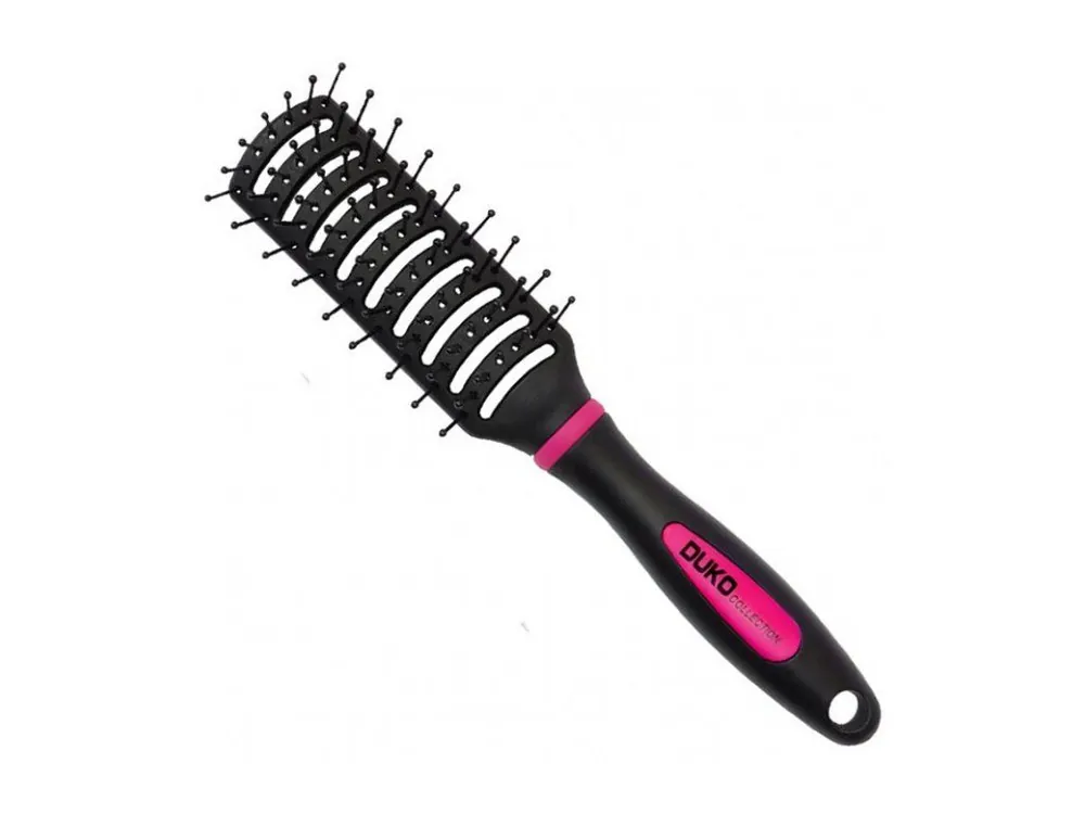 Sleva DUKO 97I6 Kartáč na rozčesávání vlasů Fuchsia 7 řad - 248x49mm